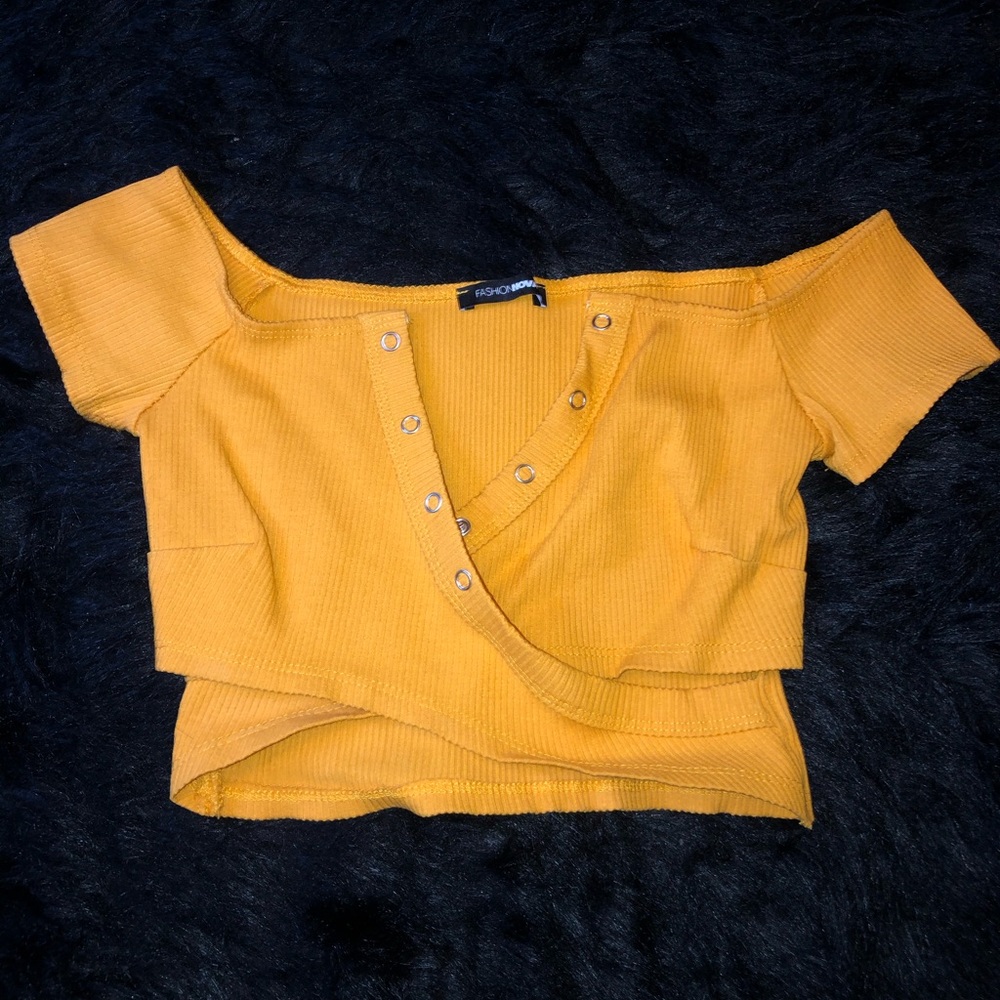 Fashion Nova Yellow Croptop